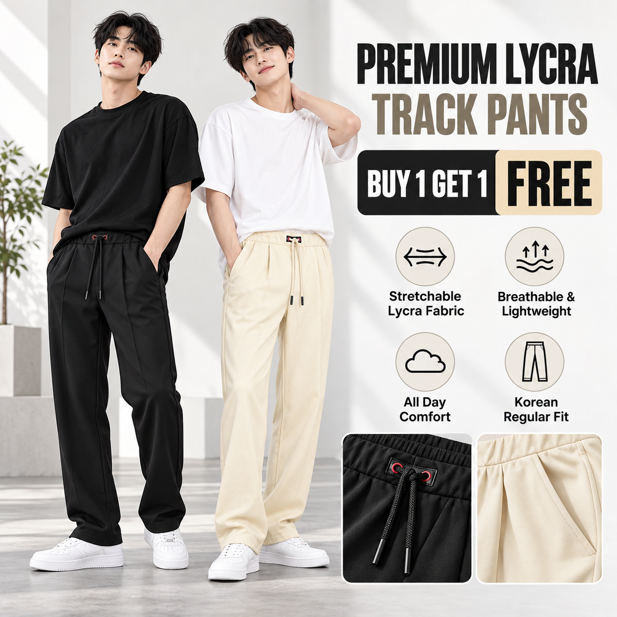 Men's Comfortable Korean Pants Buy 1 Get 1 Free
