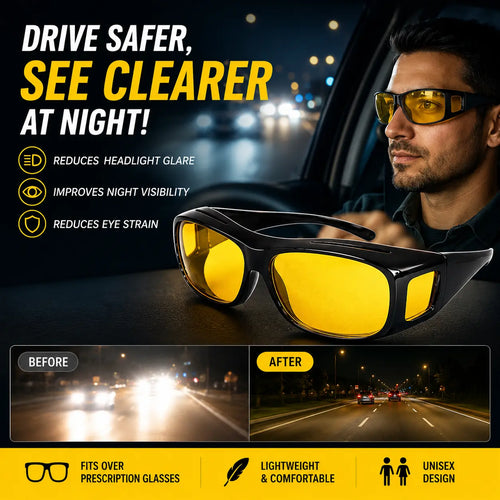 Day & Night HD Vision Wrap Around Goggles